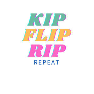 Kip Flip Rip Repeat (Glitchy font) - Womens Crop Tee Design