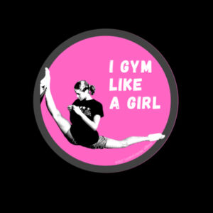 I gym like a girl (pink) - Womens Crop Tee Design