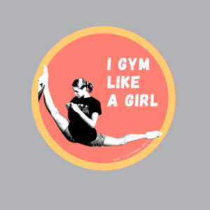 I gym like a girl (orange) - Womens Crop Tee Design