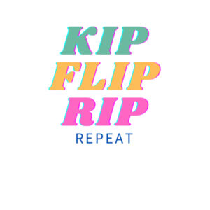 Kip Flip Rip Repeat (Glitchy font) - Kids Unisex Classic Tee Design